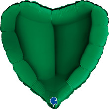 18 inch Heart Dk Green Foil balloon