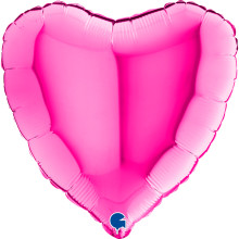 18 inch Heart Magenta Foil balloon