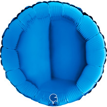 18 inch Round Blue Foil balloon