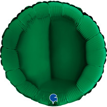 18 inch Round Dk Green Foil balloon