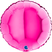 18 inch Round Magenta Foil balloon