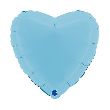 18 inch Heart Matte Blue Foil Balloons