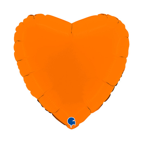 18 inch Heart Matte Orange Foil balloon