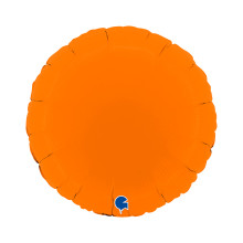 18 inch Round Matte Orange Foil balloon