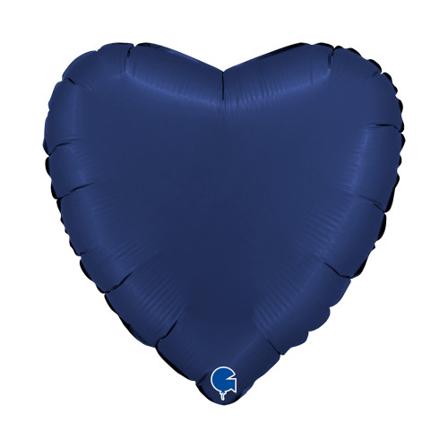 18 inch Heart Satin Blue Navy Foil Balloons 18 inch Heart Satin Blue Navy Foil Balloons