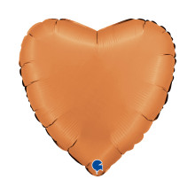 18 inch Heart Satin Caramel Foil balloon