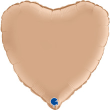 18 inch Heart Satin Nude Foil balloon