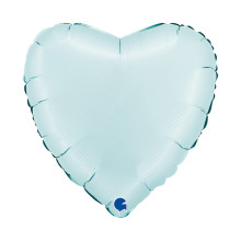 18 inch Heart Satin Pastel Blue Foil balloon