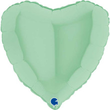 18 inch Heart Matte Green Foil Balloons