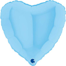 18 inch Heart Matte Blue Foil Balloons