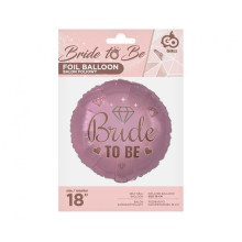18 inch Bride To Be pink Foil balloon
