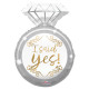 24 inch PR I SAID YES! RING foil balloon