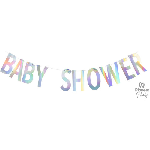 Baby Shower Iridescent Banner 2m