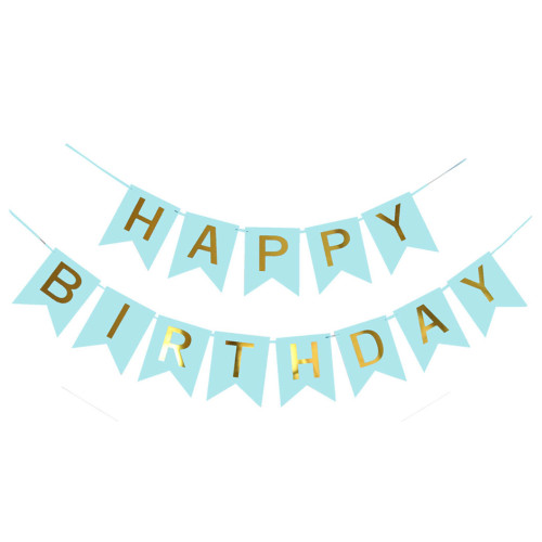Light Blue Birthday banner 16*20cm Light Blue Birthday banner 16*20cm