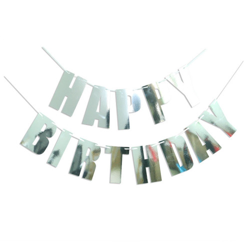 Shining Birthday banner Silver Shining Birthday banner Silver