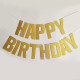 Glitter Birthday banner Gold