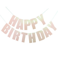 Glitter Birthday banner Pink