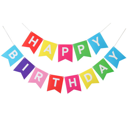 Colorful Birthday banner 16*20cm