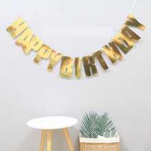 Shining Birthday banner Gold Shining Birthday banner Gold