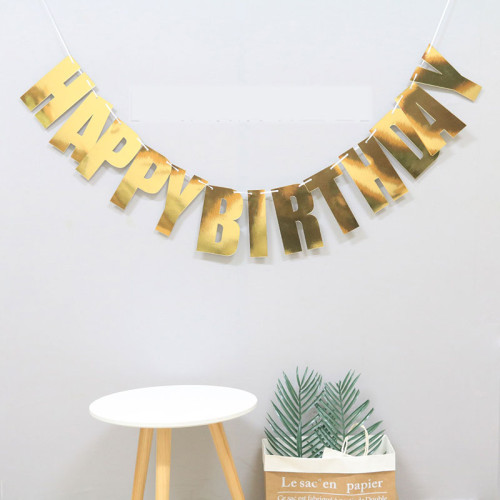 Shining Birthday banner Gold