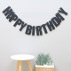 Glitter Birthday banner Black