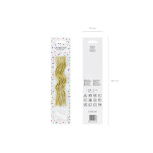 شموع ذهبي حلزوني ( 8 شمعات) 14 سم