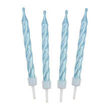 Birthday candles "Spiral shape", 12/12, blue