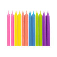 Birthday candles, standard colors, 6 cm, 24/24 pcs