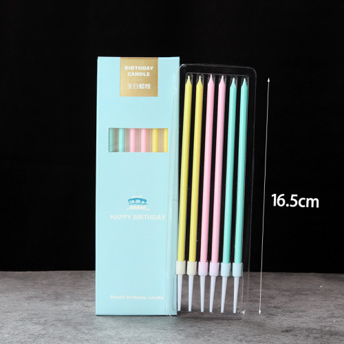 شموع نحيفة ملونة باستل 6 شمعات شموع نحيفة ملونة باستل 6 شمعات