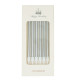Spiral Candle - silver 6 count