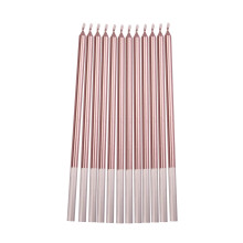 Beautiful Glitter Long Thin Rose Gold Cake Candle For Party 6 Pcs Beautiful Glitter Long Thin Rose Gold Cake Candle For Party 6 Pcs