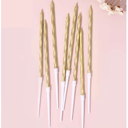 شموع كيك مموجذهبي 8 شمعات