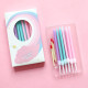Popular Blue, Pink , Lilac, free Cake candles 6 Pcs