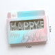 Happy Birthday Pick Candle- Metallic silver