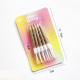Rose Gold stripe brights birthday Candles 10 Pcs