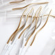 Birthday candles curl, gold champagne , 6 pcs ,17 cm