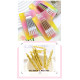 Rose Gold stripe brights birthday Candles 10 Pcs