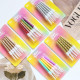 Rose Gold stripe brights birthday Candles 10 Pcs