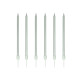 Spiral Candle - silver 6 count