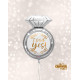 24 inch PR I SAID YES! RING foil balloon