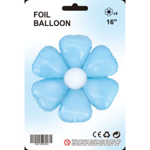 16 inch Blue daisy balloons 3/pack