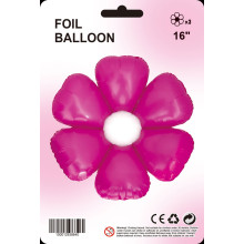 16 inch Fushcia daisy balloons 3/pack