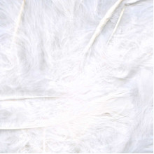 Eleganza Craft Marabout Feathers Mixed sizes 3"-8" 8g bag White
