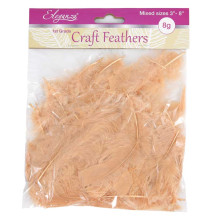 Eleganza Craft Marabout Feathers Mixed sizes 3-8inch 8g bag Blush