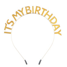 طوق رأس من ذهبي مزين بزيت "عيد ميلادي طوق رأس من ذهبي مزين بزيت "عيد ميلادي