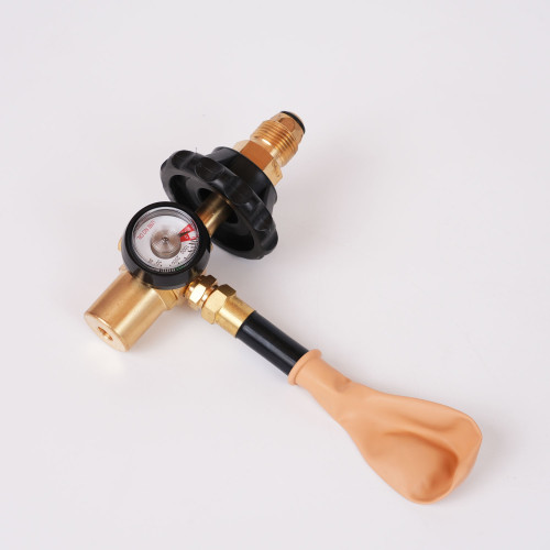 Helium Tank Regulator with Gauge - Balloon Inflation (3 month Warranty) Helium Tank Regulator with Gauge - Balloon Inflation (3 month Warranty)