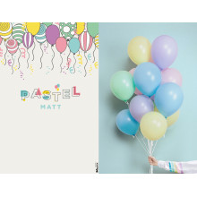 12 inch Latex Balloon PASTEL Matt Assorted 100 count