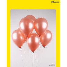 12 inch Latex Balloon metallic Rose Gold 100 count