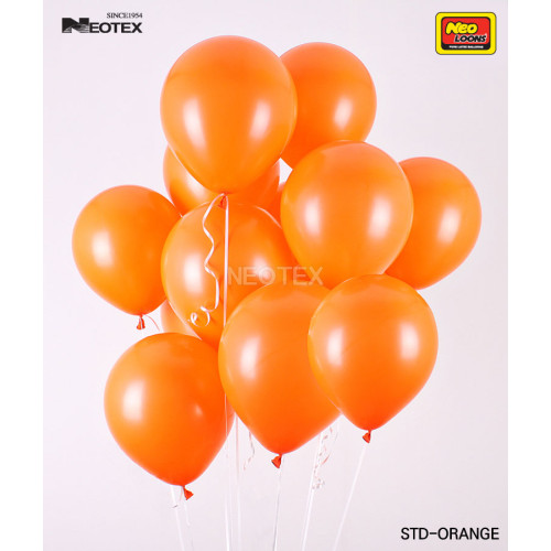 12 inch Latex Balloon Standard Orange 100 count