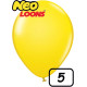 5 inch Latex Balloon Standard YELLOW 100 count